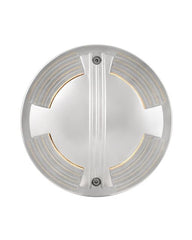 Flare Large LED Quad-Directional Well Light - Hinkley 316 Stainless Steel, 9.5W, 180 Lumens, 3000K