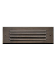 Hardy Island Louvered LED Flush Step Light, Weather-Resistant Cast Brass, 10.3W, ADA-Compliant by Hinkley