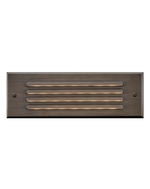 Hardy Island Louvered LED Flush Step Light, Weather-Resistant Cast Brass, 10.3W, ADA-Compliant by Hinkley