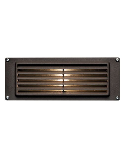 Hinkley Louvered LED Brick Light 1594BZ-LL - Bronze Finish, 150 Lumens, Dimmable, Wet Location