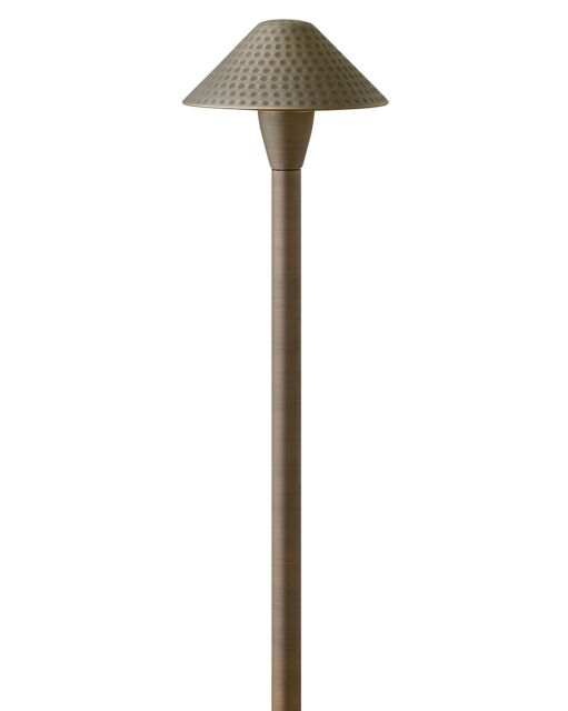 Hinkley Lighting Hardy Island Large Hammered LED Path Light, 150 Lumens, Durable Cast Brass, IP65