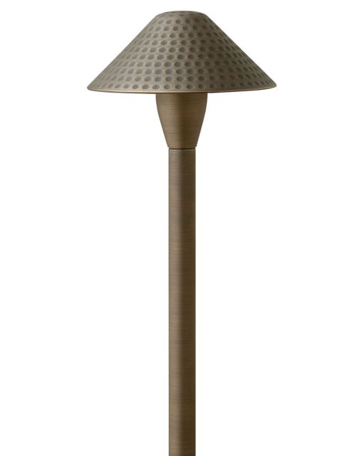 Hardy Island Small Hammered LED Path Light, Matte Bronze Finish, 150 Lumens, Hinkley Lighting