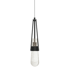 Link Blown Glass Low Voltage Mini Pendant Light by Hubbardton Forge, Custom Height, Dimmable 4W