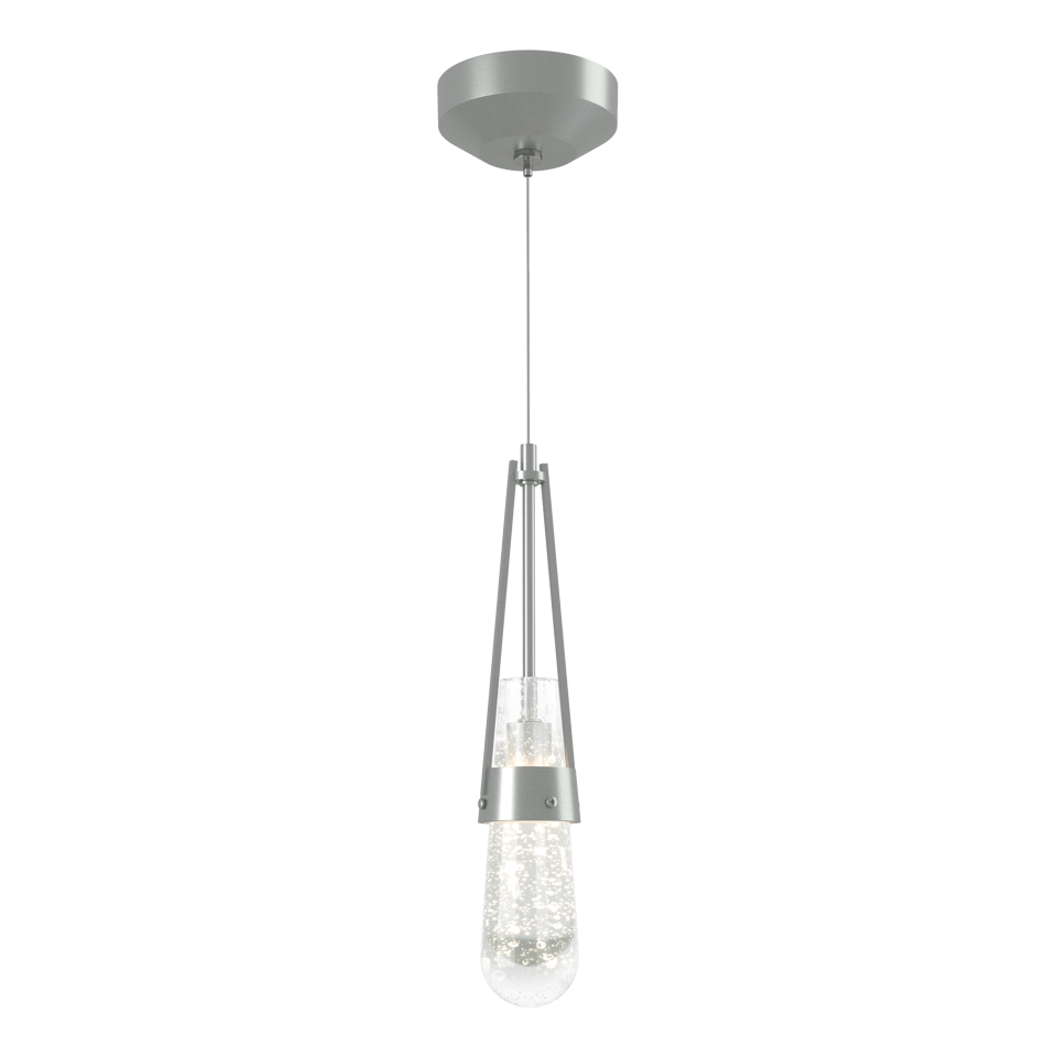 Link Blown Glass Low Voltage Mini Pendant Light by Hubbardton Forge, Custom Height, Dimmable 4W