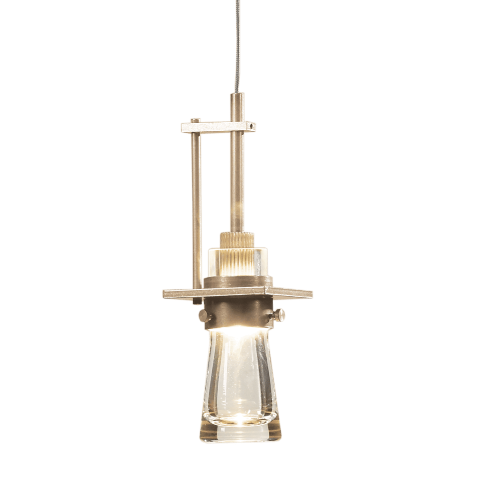 Hubbardton Forge Erlenmeyer 50W Low Voltage Mini Pendant Light - Clear Glass, Dimmable, Damp Rated