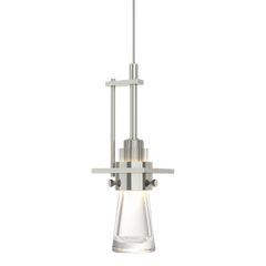 Hubbardton Forge Erlenmeyer 50W Low Voltage Mini Pendant Light - Clear Glass, Dimmable, Damp Rated