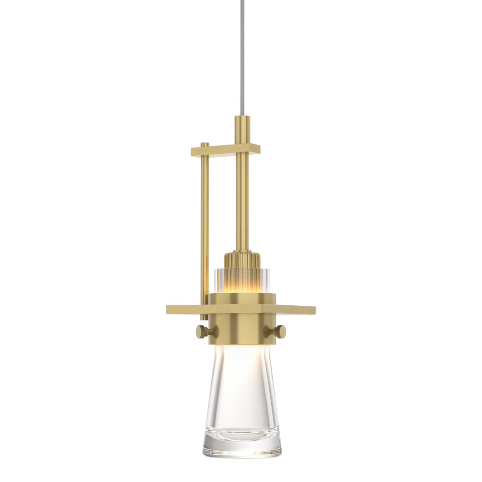 Hubbardton Forge Erlenmeyer 50W Low Voltage Mini Pendant Light - Clear Glass, Dimmable, Damp Rated