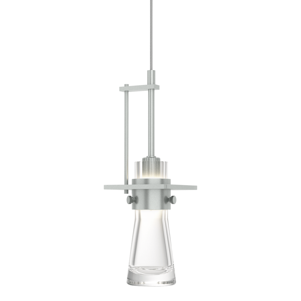 Erlenmeyer Large Low Voltage Mini Pendant Light with Dimmable Glass Shade, Adjustable Height, Multiple Finishes