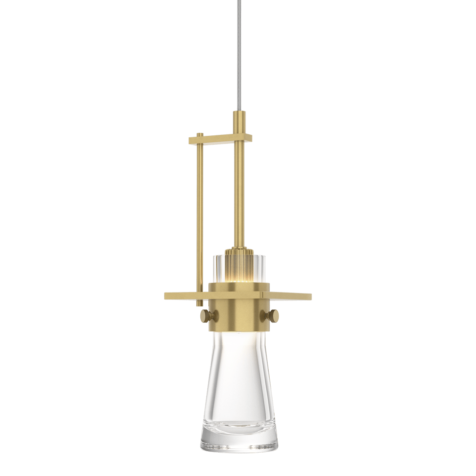 Erlenmeyer Large Low Voltage Mini Pendant Light with Dimmable Glass Shade, Adjustable Height, Multiple Finishes