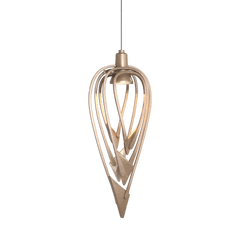 Hubbardton Forge Amulet 12V Low Voltage Mini Pendant Light - Handcrafted Steel, Dimmable, 18.2”H