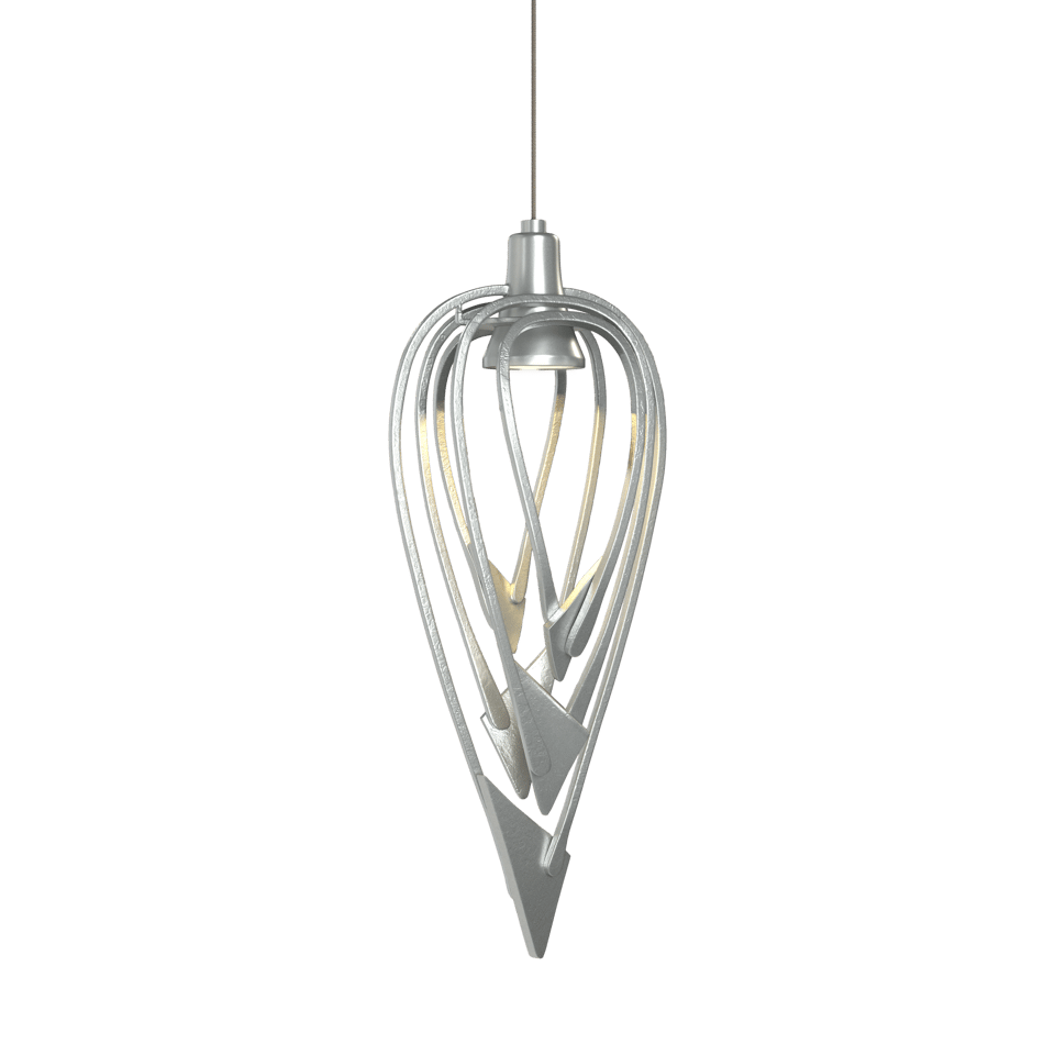 Hubbardton Forge Amulet 12V Low Voltage Mini Pendant Light - Handcrafted Steel, Dimmable, 18.2”H