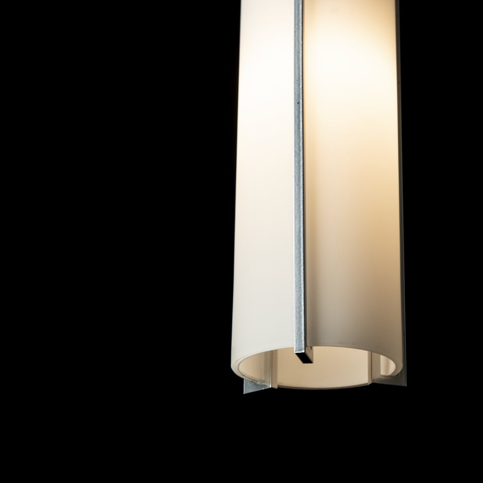 Hubbardton Forge Exos Glass Low Voltage Mini Pendant Light - Custom Height, Dimmable, Opal/Clear Shade