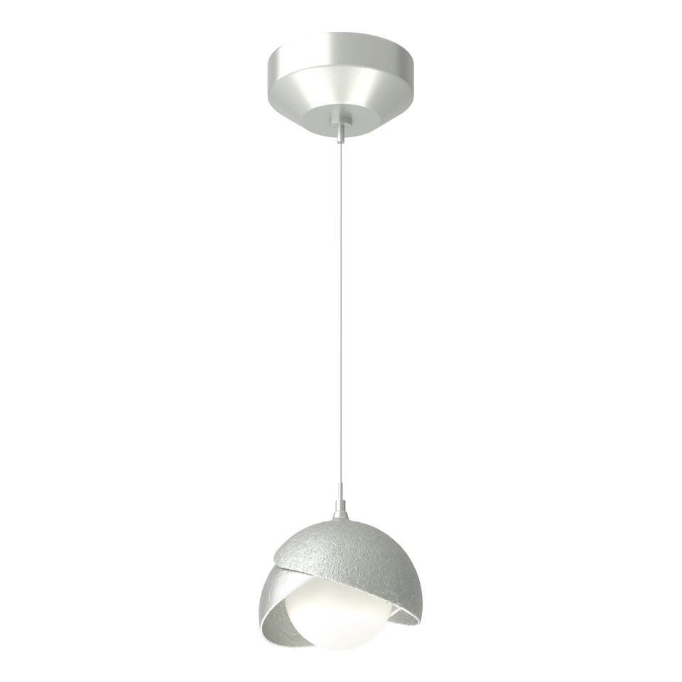 Brooklyn Double Shade Low Voltage Mini Pendant Light by Hubbardton Forge, Dimmable, Opal Glass, 6.4" High