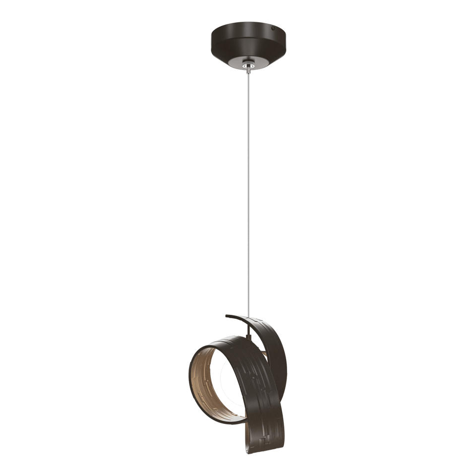 Hubbardton Forge Riza 1-Light Low Voltage Mini Pendant, Dimmable, Handcrafted, Adjustable Height