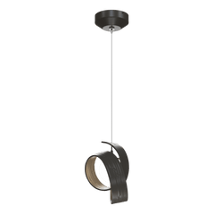 Hubbardton Forge Riza 1-Light Low Voltage Mini Pendant, Dimmable, Handcrafted, Adjustable Height