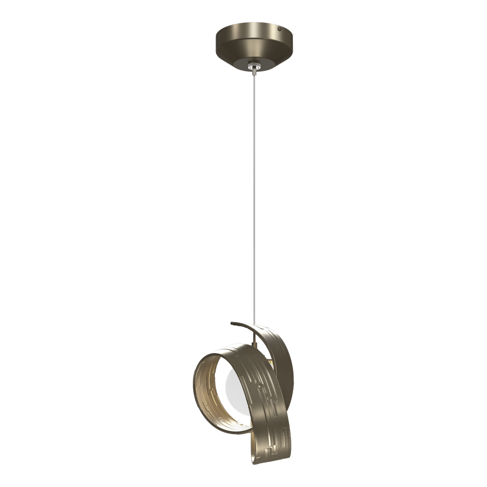 Hubbardton Forge Riza 1-Light Low Voltage Mini Pendant, Dimmable, Handcrafted, Adjustable Height