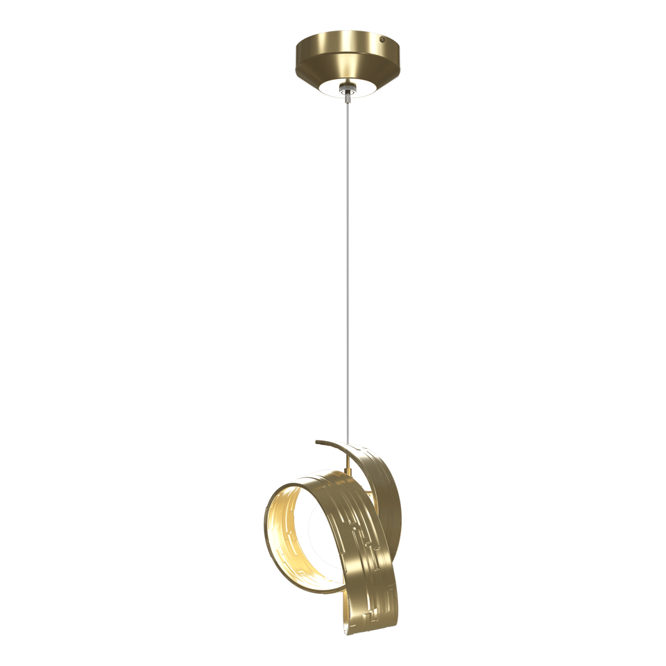 Hubbardton Forge Riza 1-Light Low Voltage Mini Pendant, Dimmable, Handcrafted, Adjustable Height