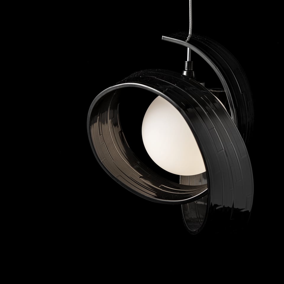 Hubbardton Forge Riza 1-Light Low Voltage Mini Pendant, Dimmable, Handcrafted, Adjustable Height