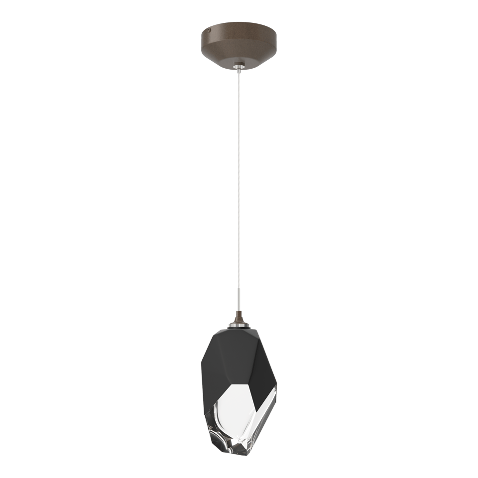 Hubbardton Forge Chrysalis 1-Light Large Pendant, Adjustable Height, Dimmable, Handcrafted Glass Crystal