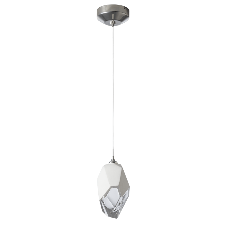 Hubbardton Forge Chrysalis 1-Light Large Pendant, Adjustable Height, Dimmable, Handcrafted Glass Crystal