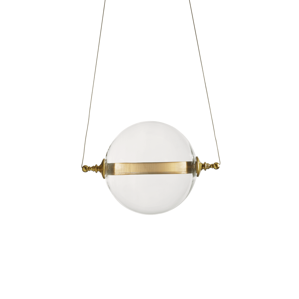 Otto Sphere Low Voltage Mini Pendant Light with Clear Glass Shade and Adjustable Hanging Height