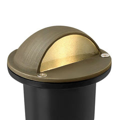 Hardy Island Eyebrow Well Light by Hinkley Lighting - Dimmable 8W Outdoor Fixture, Matte Bronze Finish