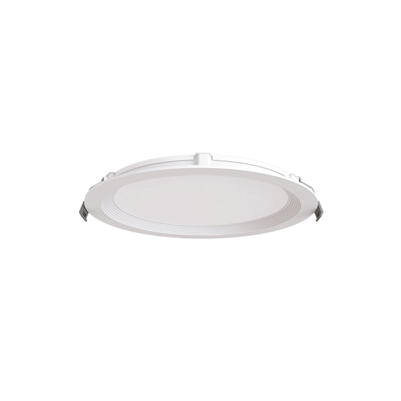 18 Watt 8-Inch LED MultiFit Flat Round Recessed Downlight, 1500 Lumens, 27K/3K/35K/4K/5K Selectable CCT, 90+ CRI, 120-277V by Green Creative MFR8/9CCT5S/DUALDIM/EXT