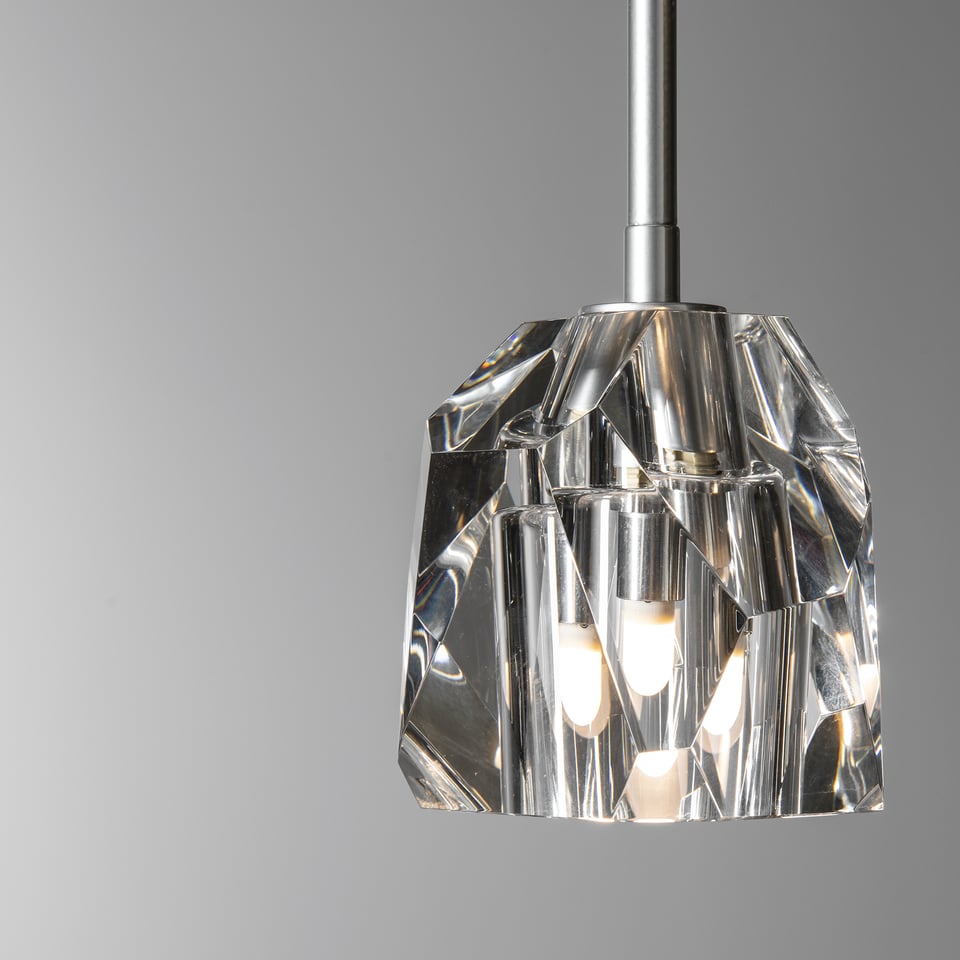 Gatsby 1-Light Mini Pendant by Hubbardton Forge with Adjustable Height & Dimmable Functionality