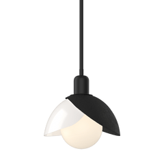 Hubbardton Forge Brooklyn 2-Shade Art Glass Mini Pendant Light, Adjustable Height, UL Damp Rated