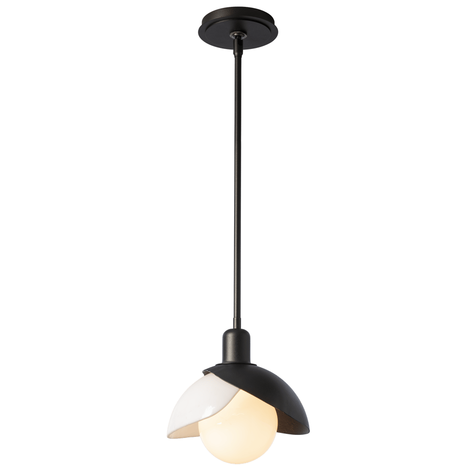 Hubbardton Forge Brooklyn 2-Shade Art Glass Mini Pendant Light, Adjustable Height, UL Damp Rated