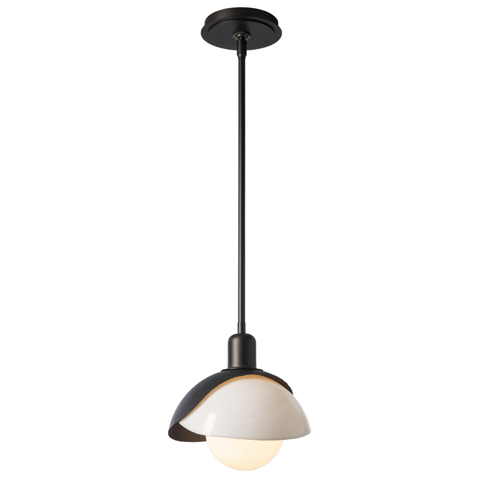 Hubbardton Forge Brooklyn 2-Shade Art Glass Mini Pendant Light, Adjustable Height, UL Damp Rated