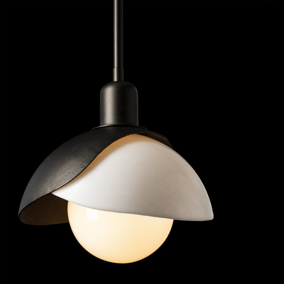 Hubbardton Forge Brooklyn 2-Shade Art Glass Mini Pendant Light, Adjustable Height, UL Damp Rated