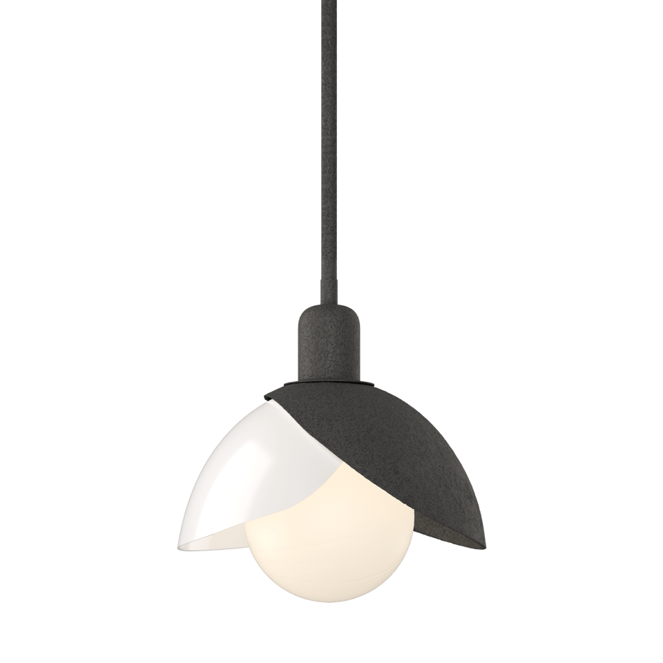 Hubbardton Forge Brooklyn 2-Shade Art Glass Mini Pendant Light, Adjustable Height, UL Damp Rated