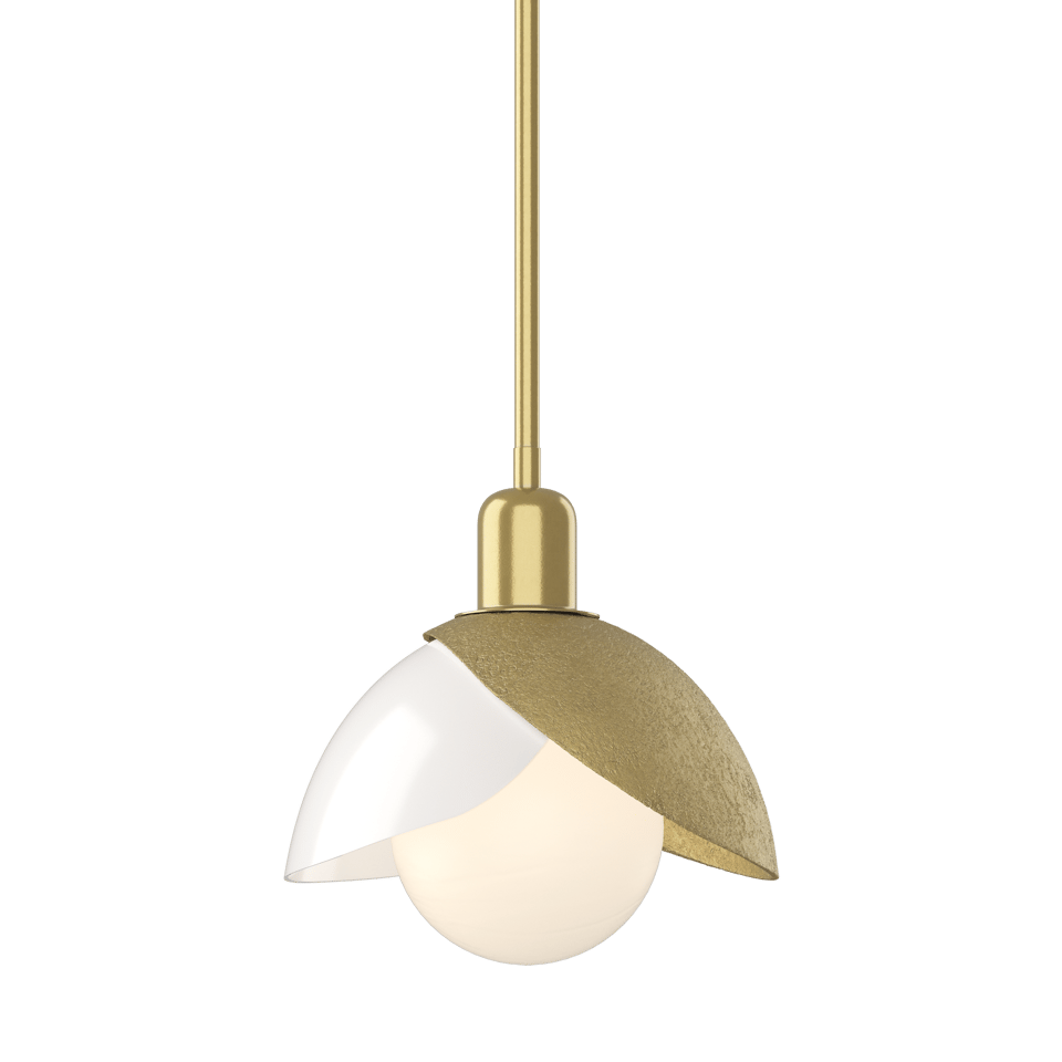 Hubbardton Forge Brooklyn 2-Shade Art Glass Mini Pendant Light, Adjustable Height, UL Damp Rated