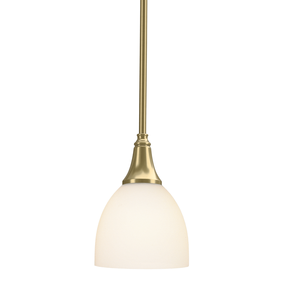 Hubbardton Forge Trumpet Mini Pendant Light, Dimmable, Opal & Water Glass, E26 Base, Modern Elegance