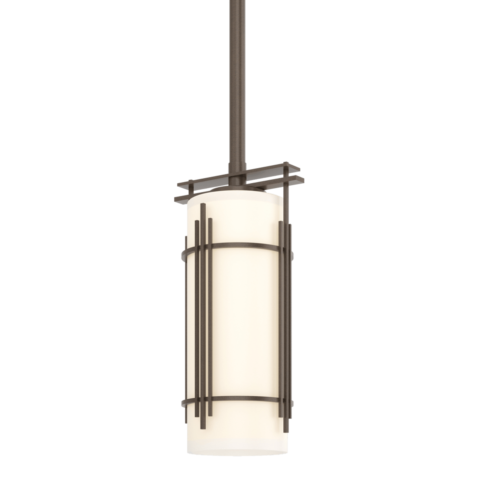 Paralline Mini Pendant Light by Hubbardton Forge, Dimmable, Opal Glass, Modern Design, UL Damp Rated