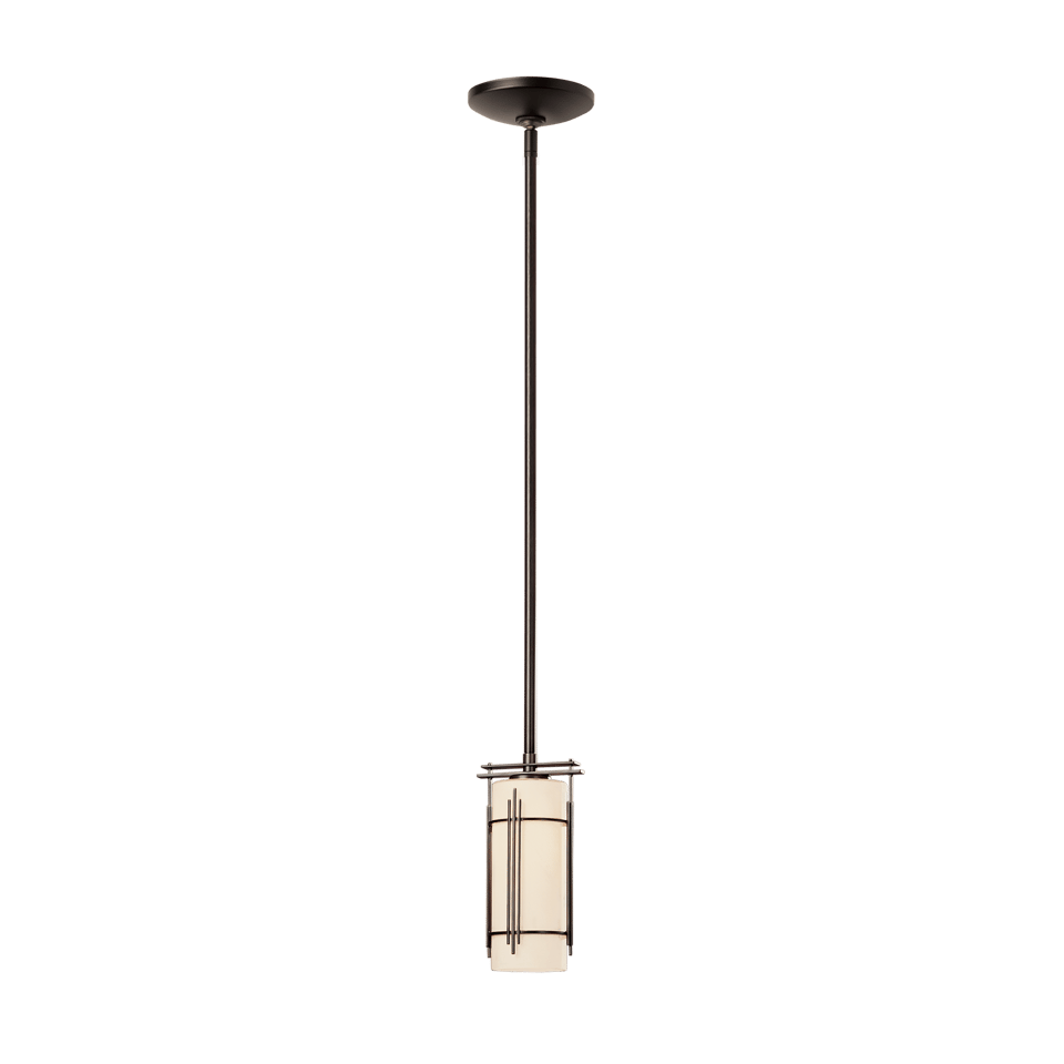 Paralline Mini Pendant Light by Hubbardton Forge, Dimmable, Opal Glass, Modern Design, UL Damp Rated