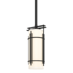 Paralline Mini Pendant Light by Hubbardton Forge, Dimmable, Opal Glass, Modern Design, UL Damp Rated