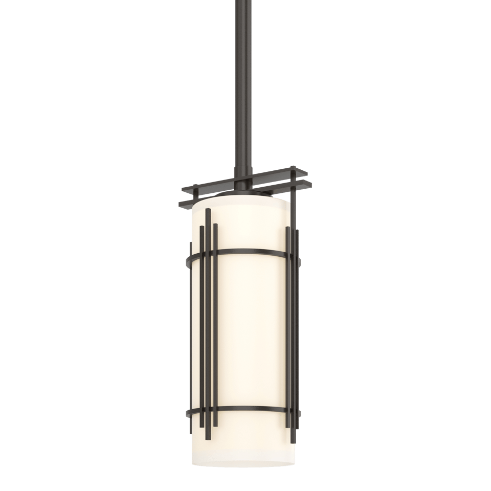 Paralline Mini Pendant Light by Hubbardton Forge, Dimmable, Opal Glass, Modern Design, UL Damp Rated