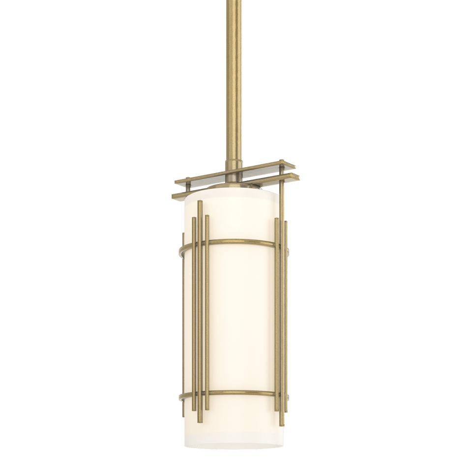 Paralline Mini Pendant Light by Hubbardton Forge, Dimmable, Opal Glass, Modern Design, UL Damp Rated