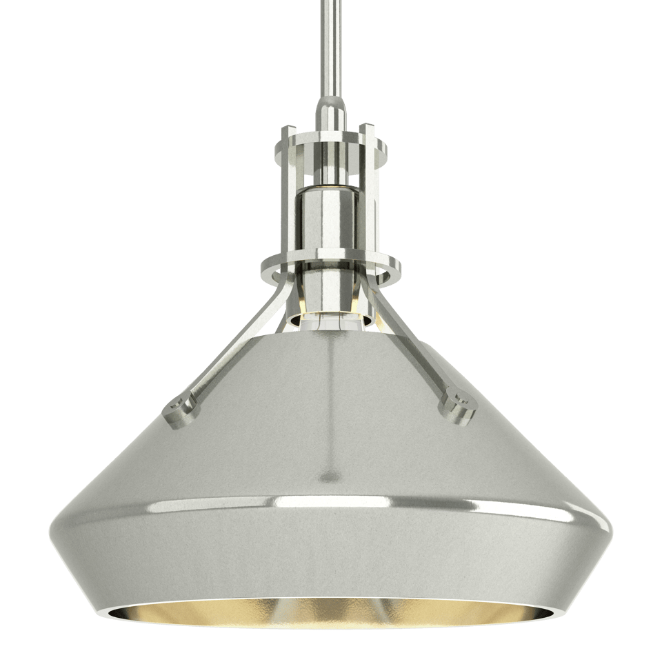 Henry Mini Pendant Light With Chamfer Shade, 100W, Customizable Height, 2-Toned Finish