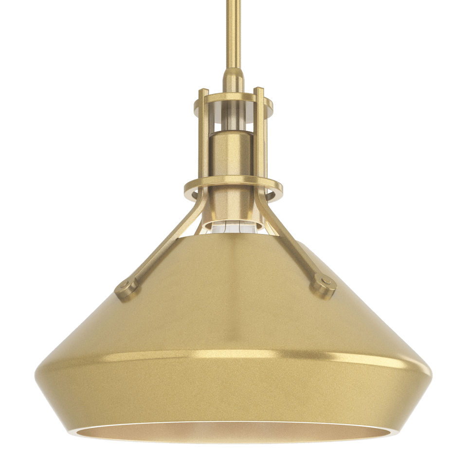 Henry Mini Pendant Light With Chamfer Shade, 100W, Customizable Height, 2-Toned Finish