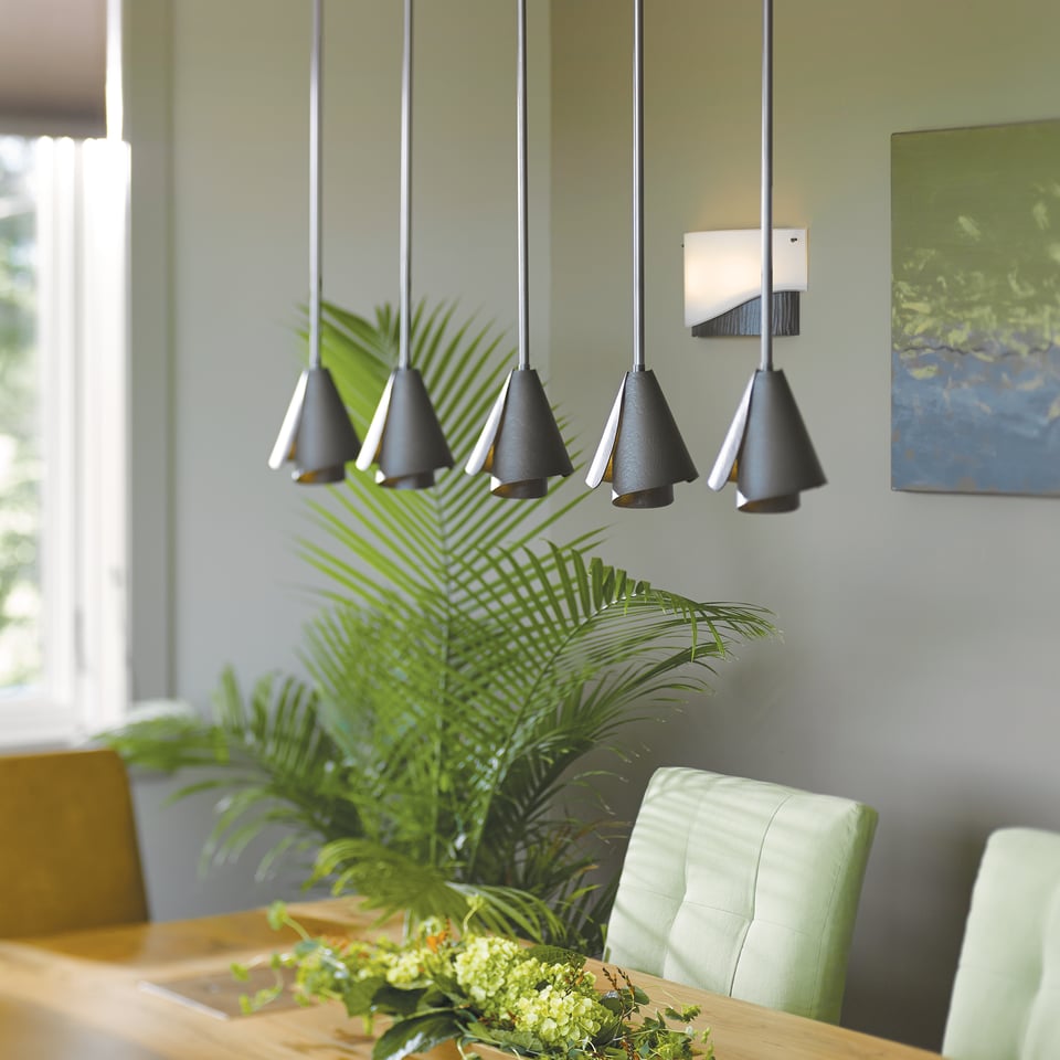 Mobius Steel Shade Mini Pendant Light by Hubbardton Forge – Modern Design, Dimmable, UL Damp Rated, Custom Finishes