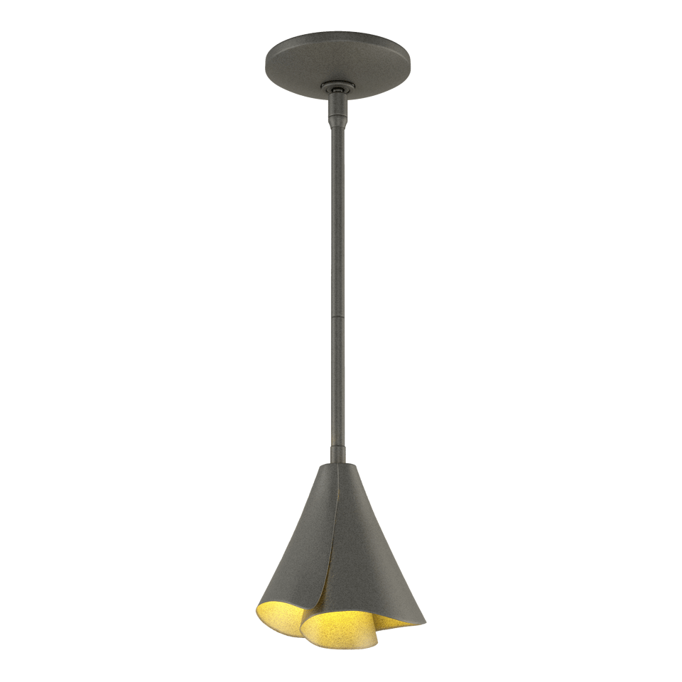 Mobius Steel Shade Mini Pendant Light by Hubbardton Forge – Modern Design, Dimmable, UL Damp Rated, Custom Finishes