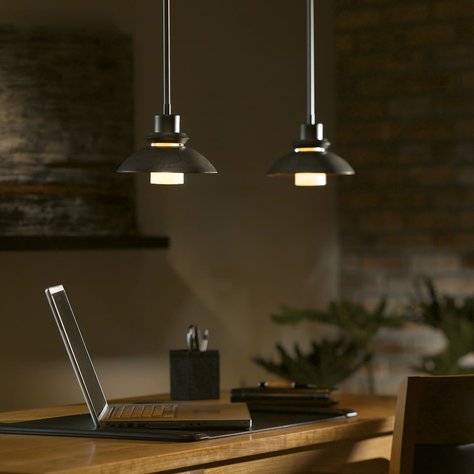 Hubbardton Forge Staccato Mini Pendant Light, Dimmable, Handcrafted Steel, UL Damp Rated