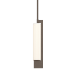 Axis Mini Pendant Light by Hubbardton Forge, 186400, Handcrafted Steel, Dimmable, Opal Glass Shade