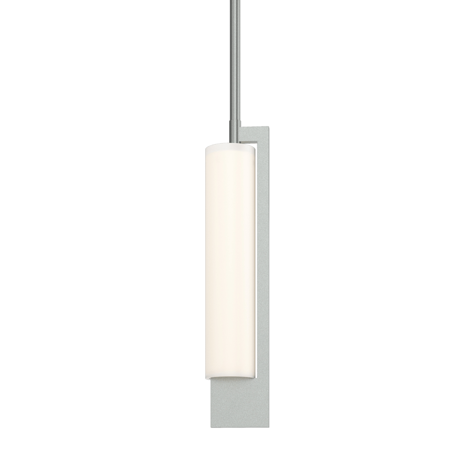 Axis Mini Pendant Light by Hubbardton Forge, 186400, Handcrafted Steel, Dimmable, Opal Glass Shade