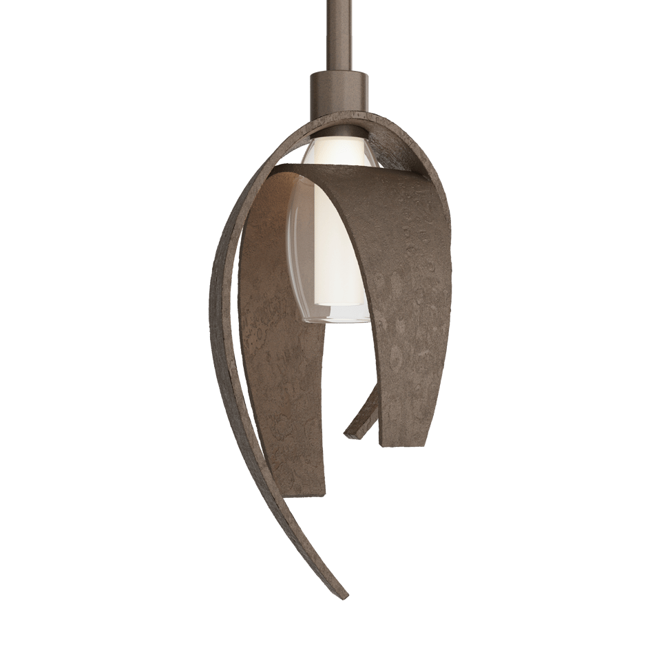 Hubbardton Forge Corona Mini Pendant Light 186500 - Customizable, Dimmable, UL Damp Rated, Handcrafted