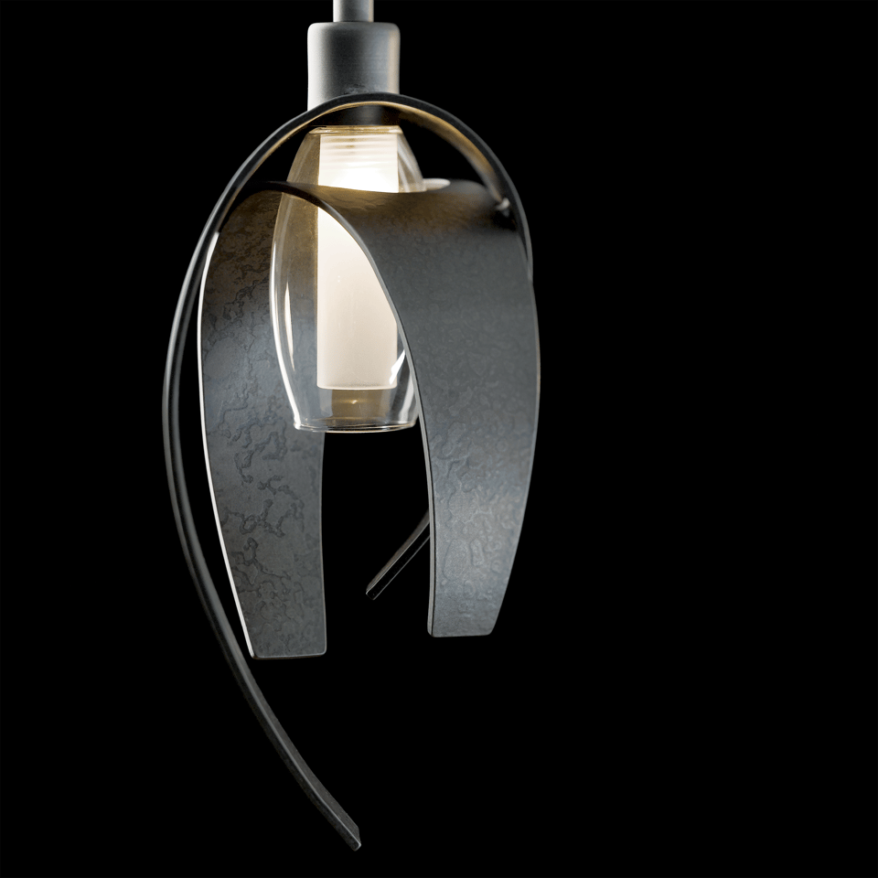 Hubbardton Forge Corona Mini Pendant Light 186500 - Customizable, Dimmable, UL Damp Rated, Handcrafted