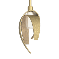 Hubbardton Forge Corona Mini Pendant Light 186500 - Customizable, Dimmable, UL Damp Rated, Handcrafted